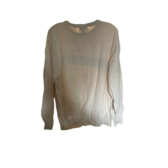 John Ashford Cream Stripe Cotton Crew Neck Sweater Size Large Men's Top - Picture 4 of 5